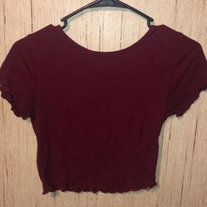 Maroon top
